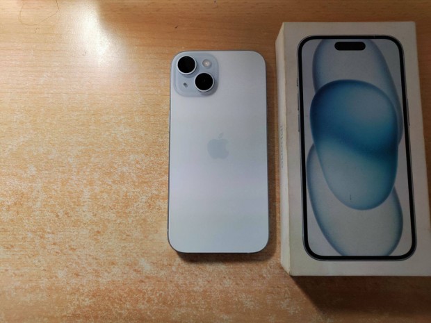 Apple iphone 15 128GB Független Kék Garival !