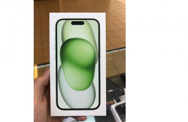 Apple iphone 15 128GB Green (Bontatlan, Új, 1 Év Apple Garancia)