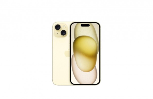 Apple iphone 15 128GB Yellow j! krtyafggetlen