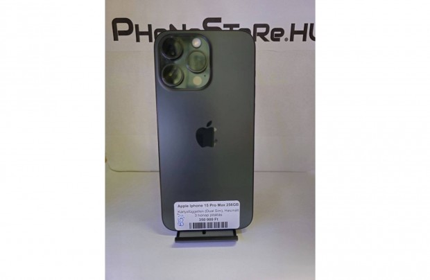 Apple iphone 15 Pro Max 256GB Fekete Független Jótállással