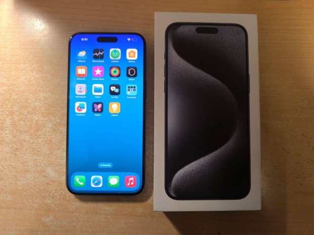 Apple iphone 15 Pro Max Független Újszerű Blue Apple Garanciás !