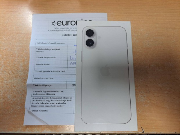 Apple iphone 16 Plus 128GB Fggetlen j White 3 v Euronics Garancia !