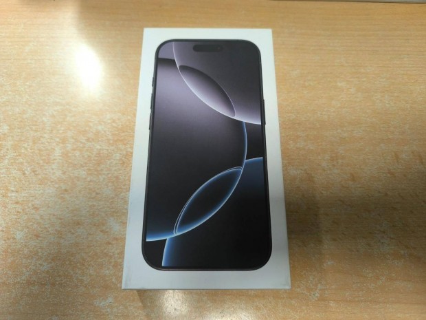 Apple iphone 16 Pro Black Titanium Új Független 3 év Apple Garancia !