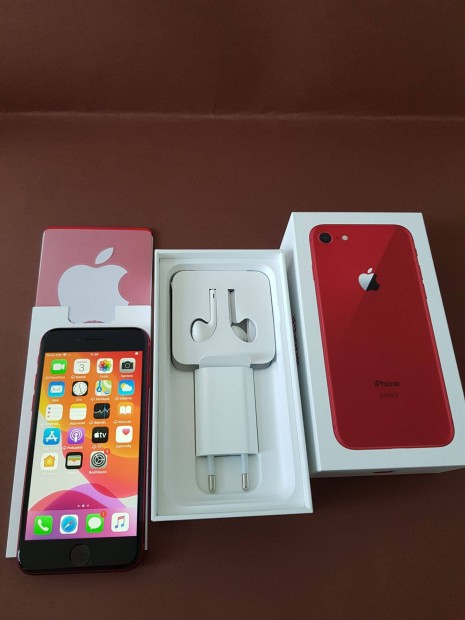 Apple iphone 8 64GB Red Krtyafggetlen mobiltelefon j llapotban el