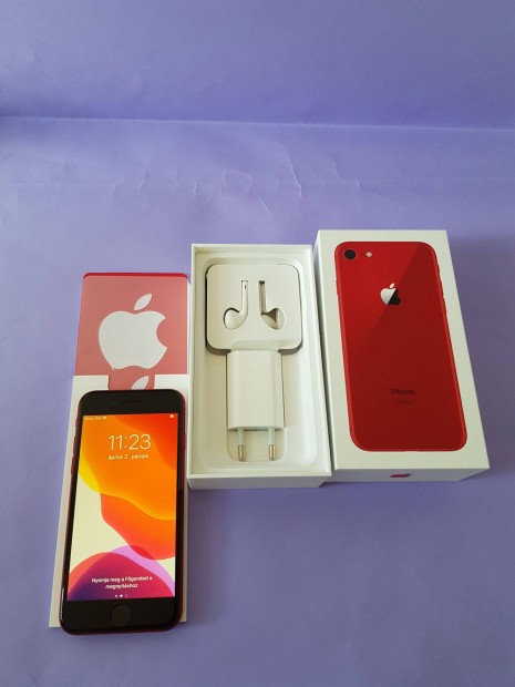 Apple iphone 8 64GB Red Krtyafggetlen mobiltelefon j llapotban el