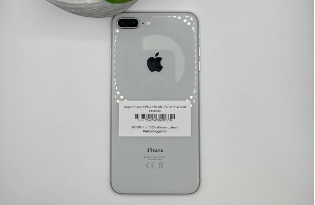 Apple iphone 8 Plus 128 GB - Krtyafggetlen / Hasznlt kszlk