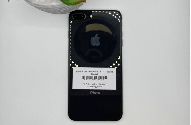 Apple iphone 8 Plus 64 GB - Krtyafggetlen / Hasznlt kszlk