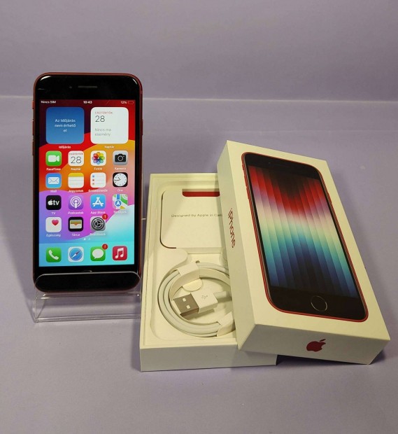 Apple iphone SE 2022 64GB Piros Fggetlen szp mobiltelefon elad!