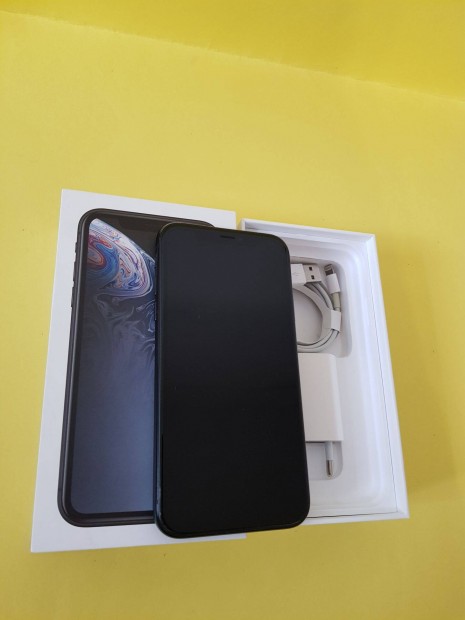 Apple iphone XR 128GB Fekete Fggetelen szp mobiltelefon elad!