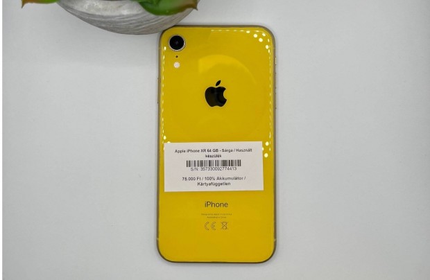 Apple iphone XR 64 GB - Krtyafggetlen / Hasznlt kszlk
