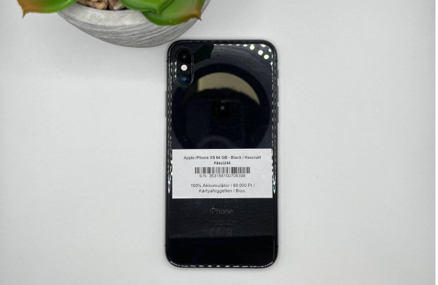 Apple iphone XS 64GB - Krtyafggetlen / Hasznlt kszlk