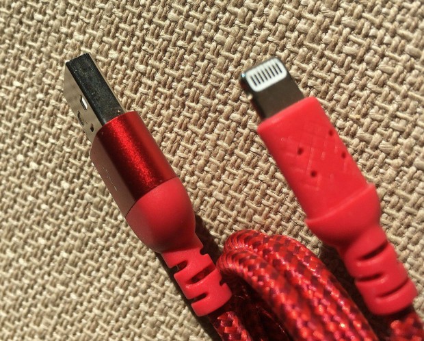 Apple iphone tlt- s adatkbel, piros, 120cm