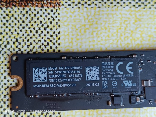 Apple ssd 128gb eladó!