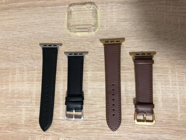 Apple watch új elegáns műbőr szíj+ 44mm tok egyben eladó !