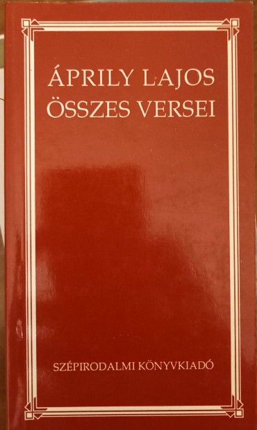 prily Lajos sszes versei Szpirodalmi Knyvkiad