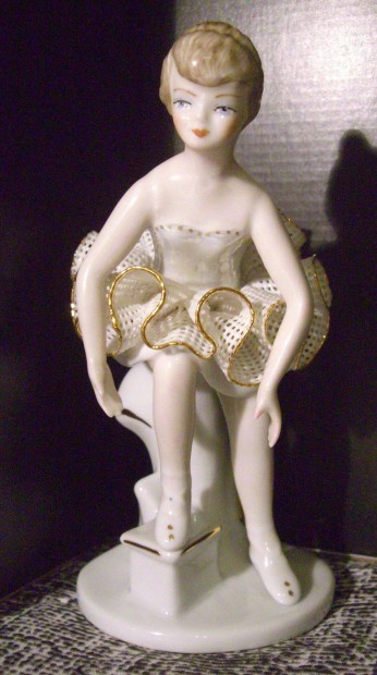 Apulum Lucru porceln balerina hlgy figura 18 cm magas