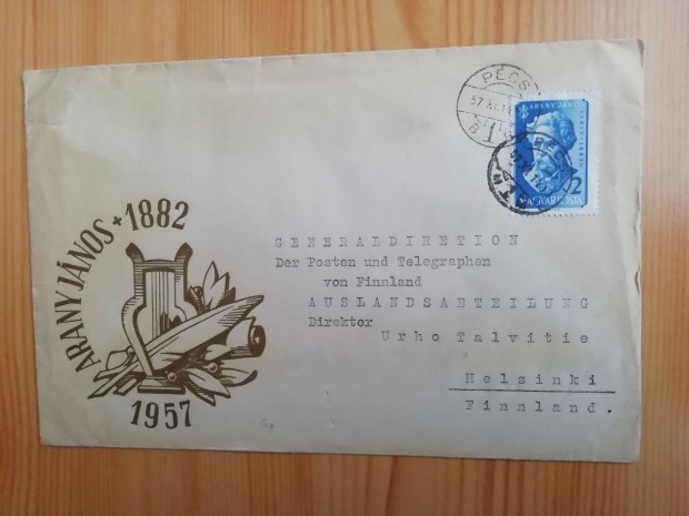 Arany Jnos FDC futott 1957-es