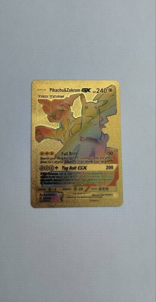 Arany Pokmon krtya Pikachu&Zekrom