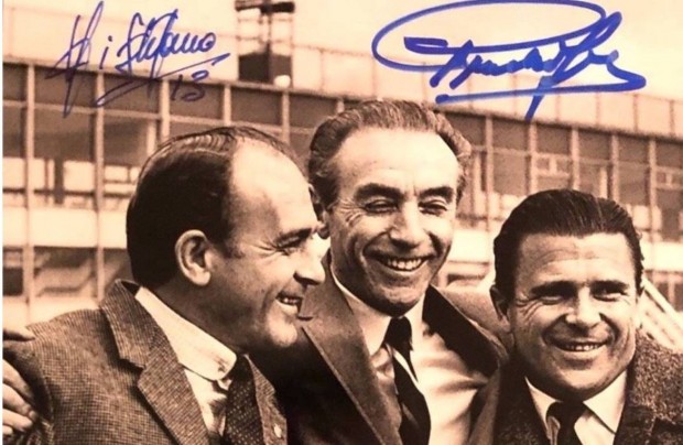 Aranycsapat, Puskas Ferenc, Di Stefano, Matthews, dedikalt, foto