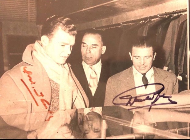 Aranycsapat, Puskas Ferenc, Kubala Laszlo, dedikalt, alairt, foto