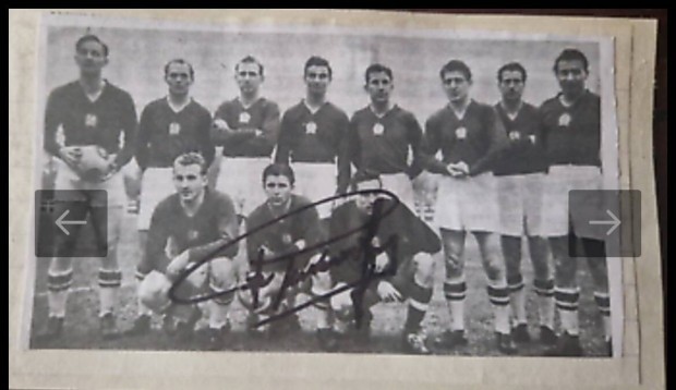 Aranycsapat, Puskas Ferenc, dedikalt, alairt,, autogram, 1954 VB,