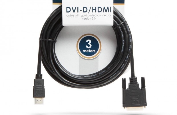 Aranyozott DVI-D dug - Hdmi dug kbel LCD LED TV szmtgp monitor