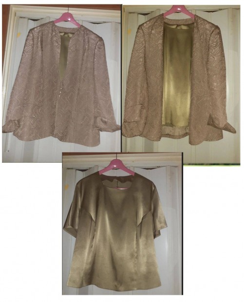 �res�s! Arany-keki koszt�m-kab�t-bl�z �ssze�ll�t�s