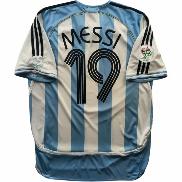 Argentna 2005-07 Adidas hazai Lionel Messi foci mez L-es