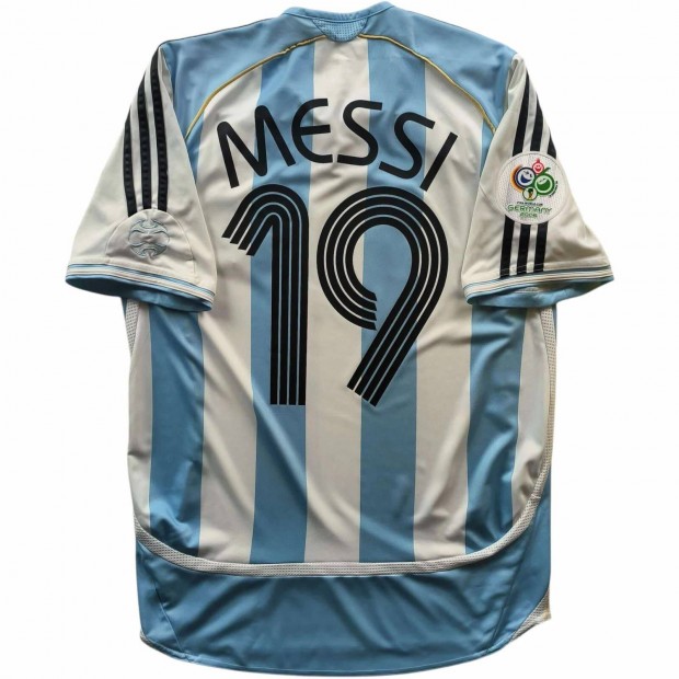 Argentna 2005-07 Adidas hazai Lionel Messi foci mez M-es