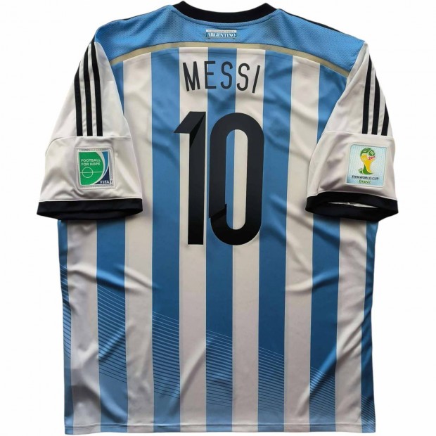 Argentna 2014-15 Adidas hazai Lionel Messi foci mez XXL-es