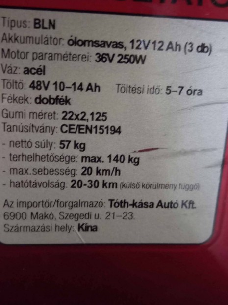 Arizona elektromos kerékpár eladó!