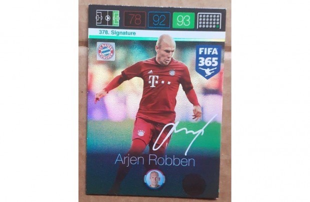 Arjen Robben Bayern Mnchen Signature focis krtya Panini FIFA 2016