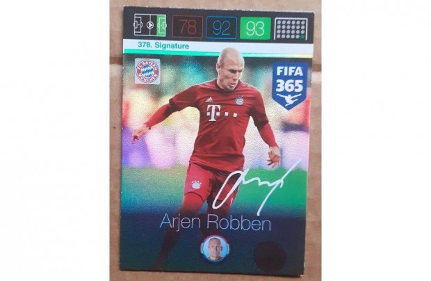 Arjen Robben Bayern Mnchen Signature focis krtya Panini FIFA 2016