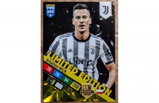 Arkadiusz Milik Juventus Limited focis krtya Panini FIFA 365 2023