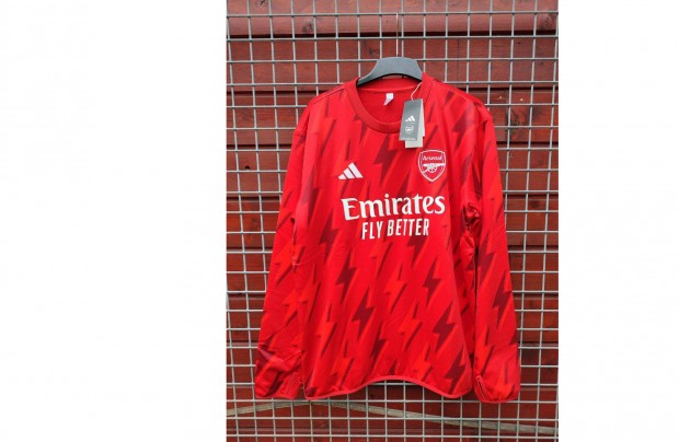 Arsenal eredeti adidas Pre Match Warm Top piros pulver (M)