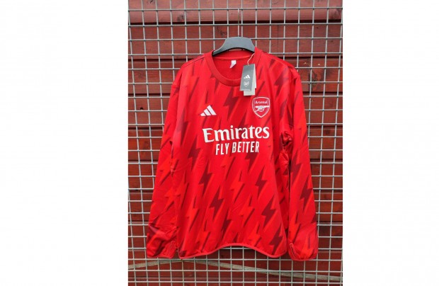 Arsenal eredeti adidas Pre Match Warm Top piros pulver (M-es)