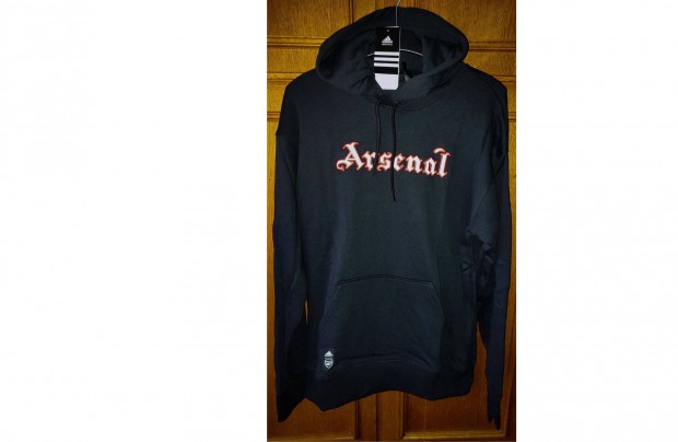 Arsenal eredeti adidas fekete kapucnis pulver (M)