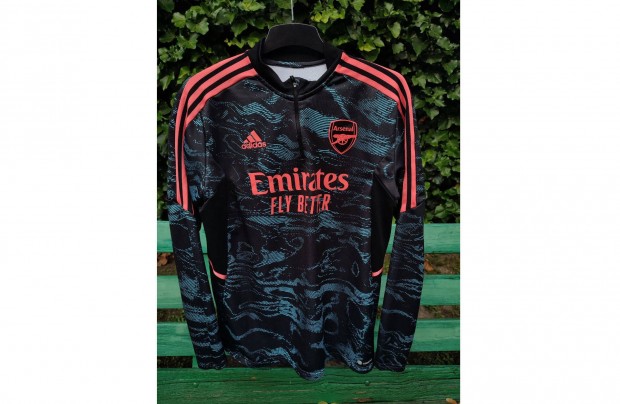 Arsenal eredeti adidas fekete kk pink cipzras nyak fels (L)