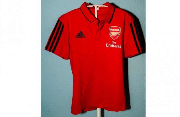 Arsenal eredeti adidas galléros piros póló (XS)