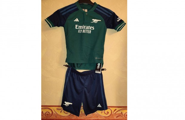 Arsenal eredeti adidas sötétzöld gyerek mez szett (116)