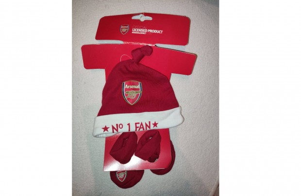 Arsenal eredeti licenszes baby szett (sapka, zokni)