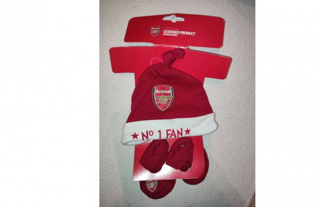 Arsenal eredeti licenszes baby szett (sapka, zokni)