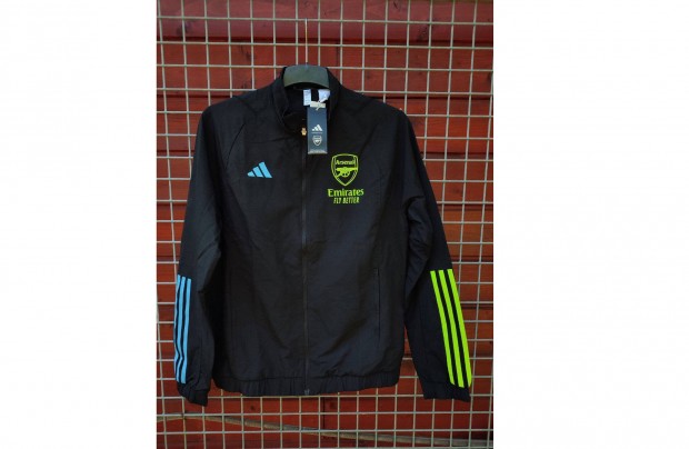 Arsenal fekete eredeti adidas cipzáras felső (M)