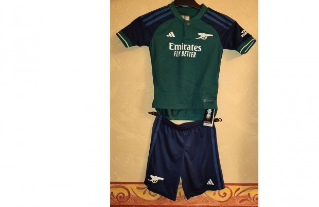Arsenal sötétzöld eredeti adidas gyerek mez szett (116)