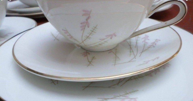 Art deco porcelán csésze készlet gyönyörű 20 db