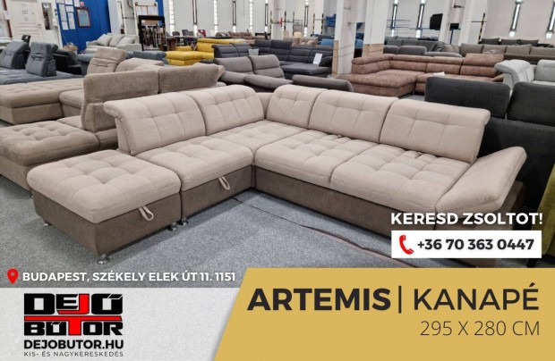 Artemis sarok prmium kanap lgarnitra 295x280 cm rugs drapp