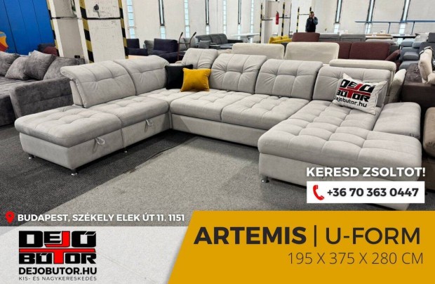 Artemis sarok rugs kanap lgarnitra 195x375x280 cm ualak gray