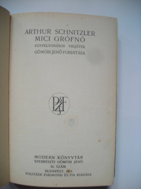 Arthur Schnitzler: Mici grfn