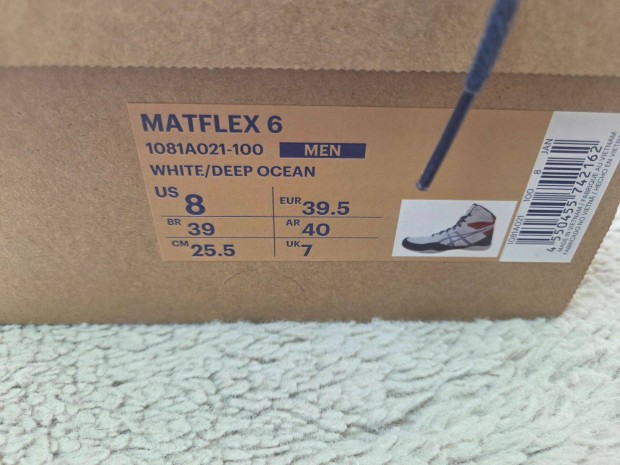 Asics Matflex 6 t�pus� 39.5 m�ret� birk�z� cip� sz�ml�val elad�