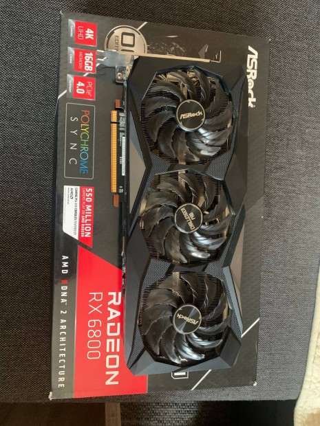 Asrock AMD Radeon RX6800 Elad videkrtya